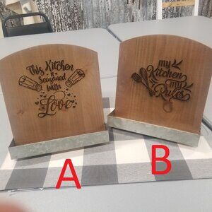 Wood & Metal Holder Recipe / Tablet Stand - 2 styles